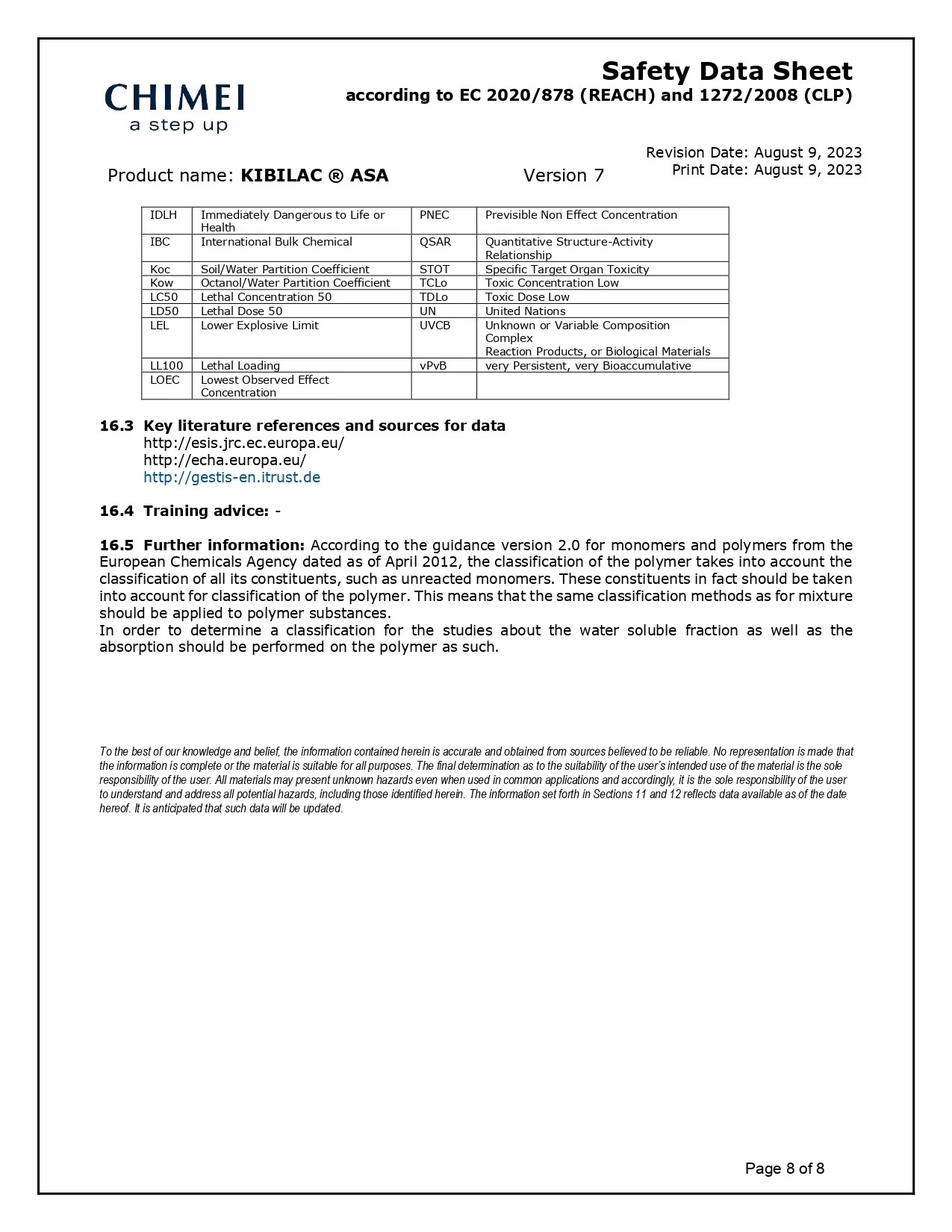 Certificate 8 Certificate 8